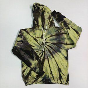 NWOT Hanes Cotton Green/Maroon Tie Dye Hoodie